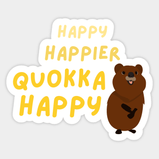 Happy happier quokka happy Sticker